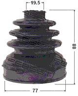2115-CB4 - BOOT INNER CV JOINT KIT 77X88X19.5