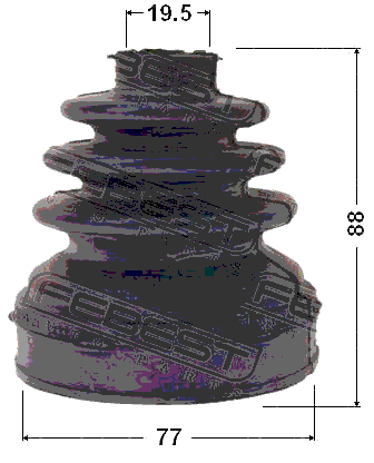 2115-CB4 - BOOT INNER CV JOINT KIT 77X88X19.5