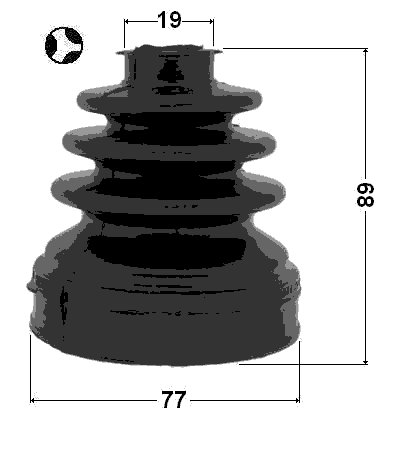 2115-CB4T - BOOT INNER CV JOINT KIT 77X89X19