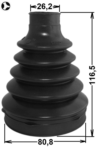 2115-FYT - BOOT INNER CV JOINT KIT 80.8X116.5X26.2