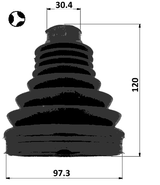 2115-TT9DT - BOOT INNER CV JOINT KIT 97.3X120X30.4