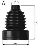 2115P-M8DA - BOOT INNER CV JOINT KIT PVC 80.9X118X27.7