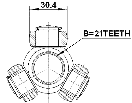 2116-FOC16 - TRIPOD JOINT 21X30.4