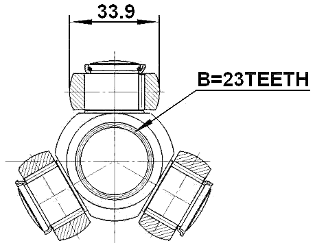 2116-FOC20 - TRIPOD JOINT 23X33.9