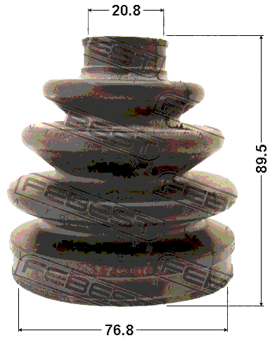 2117-CB4 - BOOT OUTER CV JOINT KIT 76.8X89.5X20.8