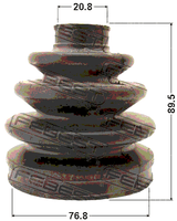 2117-CB4 - BOOT OUTER CV JOINT KIT 76.8X89.5X20.8