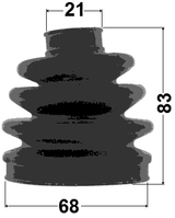 2117-CBK - BOOT OUTER CV JOINT KIT 68X83X21