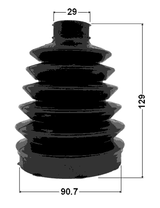 2117P-CA218 - BOOT OUTER CV JOINT KIT PVC 90.7X129X29