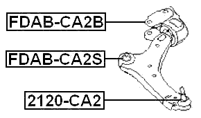 2120-CA2 - BALL JOINT FRONT LOWER ARM