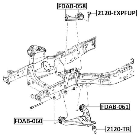 2120-EXPFUP - BALL JOINT FRONT UPPER ARM