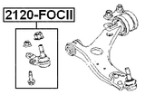2120-FOCII - BALL JOINT FRONT LOWER ARM