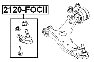 2120-FOCII - BALL JOINT FRONT LOWER ARM