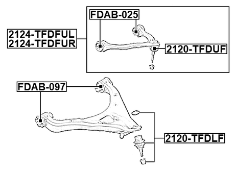 2120-TFDUF - BALL JOINT FRONT UPPER ARM