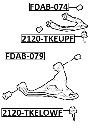 2120-TKELOWF - BALL JOINT FRONT LOWER ARM