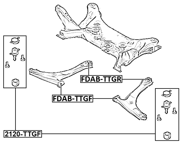 2120-TTGF - BALL JOINT FRONT LOWER ARM