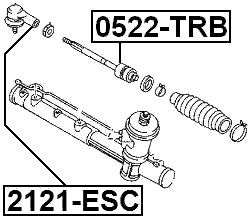 2121-ESC - STEERING TIE ROD END