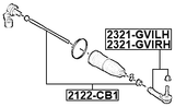 2122-CB1 - STEERING TIE ROD