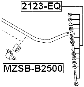 2123-EQ - FRONT STABILIZER LINK / SWAY BAR LINK