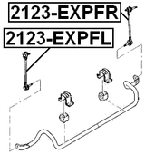 2123-EXPFR - FRONT RIGHT STABILIZER LINK / SWAY BAR LINK