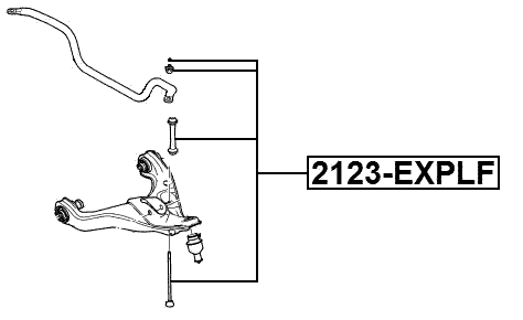 2123-EXPLF - FRONT STABILIZER LINK / SWAY BAR LINK