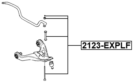 2123-EXPLF - FRONT STABILIZER LINK / SWAY BAR LINK