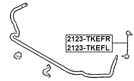 2123-TKEFR - FRONT RIGHT STABILIZER LINK / SWAY BAR LINK