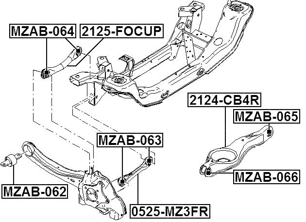 2124-CB4R - REAR LOWER ARM
