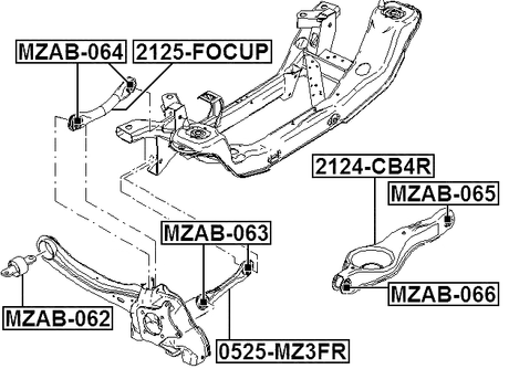 2124-CB4R - REAR LOWER ARM