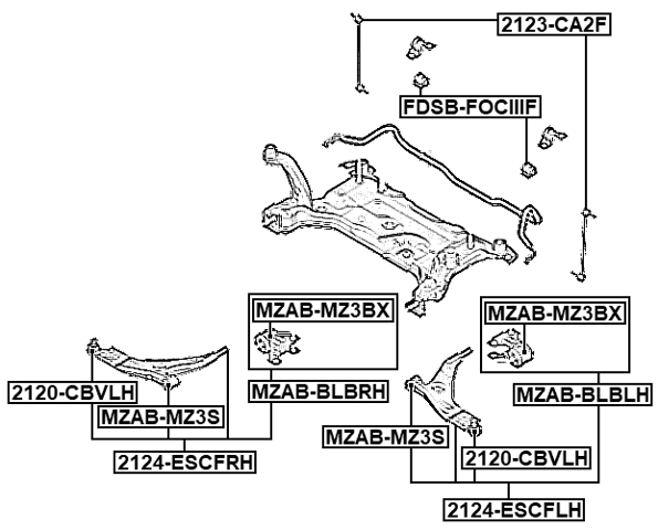 2124-ESCFLH - LEFT FRONT ARM
