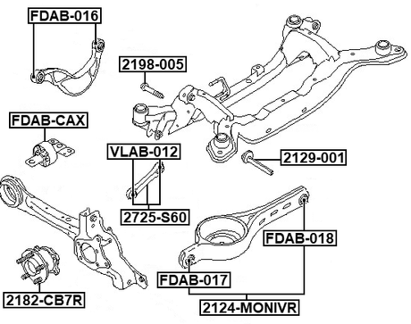 2124-MONIVR - REAR LOWER ARM