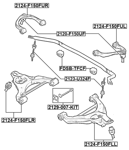 2129-007-KIT - REPAIR KIT, CAMBER ADJUSTING ECCENTRIC BOLT (SET)