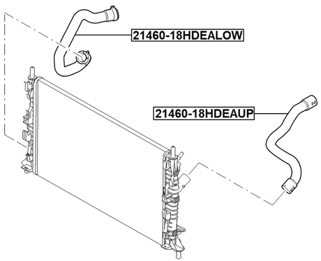 21460-18HDEALOW - RADIATOR HOSE