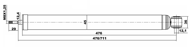 21650805R - REAR SHOCK ABSORBER