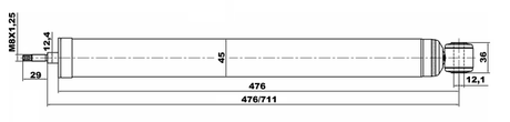 21650805R - REAR SHOCK ABSORBER
