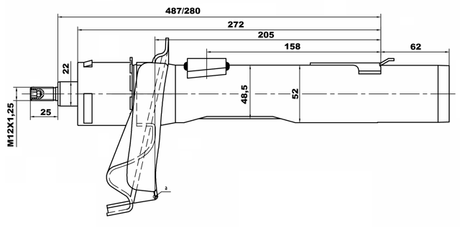 21665158FL - SHOCK ABSORBER FRONT LEFT
