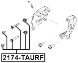 2174-TAURF - FRONT CALIPER SLIDE PIN KIT