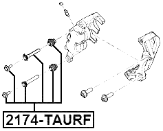 2174-TAURF - FRONT CALIPER SLIDE PIN KIT