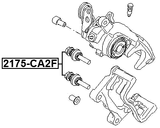 2175-CA2F - REAR BRAKE CALIPER REPAIR KIT (SET FOR ONE SIDE)