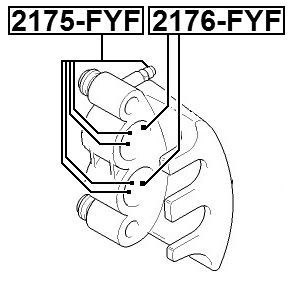 2175-FYF - FRONT BRAKE CALIPER REPAIR KIT (SET FOR ONE SIDE)