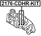 2176-CDHR-KIT - REPAIR KIT, REAR CALIPER PISTON WITH MECHANISM D38