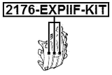 2176-EXPIIF-KIT - REPAIR KIT, FRONT CALIPER PISTON D53.9