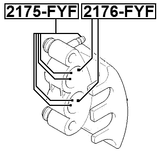 2176-FYF - FRONT CALIPER PISTON D48