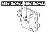 2176-TC7F - FRONT CALIPER PISTON D53.9