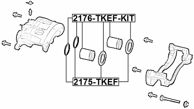 2176-TKEF-KIT - REPAIR KIT, FRONT CALIPER PISTON D41.8