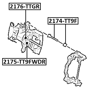 2176-TTGR - REAR CALIPER PISTON WITH MECHANISM D48