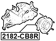 2182-CB8R - REAR WHEEL HUB