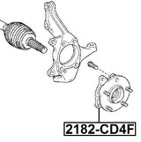 2182-CD4F - FRONT WHEEL HUB