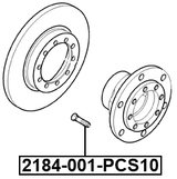 2184-001-PCS10 - WHEEL STUD PCS10