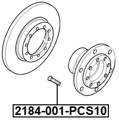 2184-001-PCS10 - WHEEL STUD PCS10
