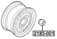 2185-001 - WHEEL NUT M12x1.5 L15.1